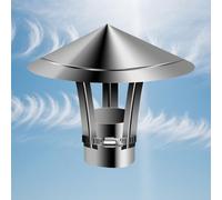 YJSGHRHL Cappello for Camino, Copertura for Camino con Strisce Metalliche Regolabili, Puntale for Tubo della Stufa for Esterni da 5 a 30 cm, Protezione Antipioggia for Tetto del Camino(18cm)