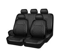 YJTYC 9 PCS Pelle Auto Set coprisedili, per Audi Q7 SQ7 Antiscivolo Coprisedili Auto Traspirante Confortevol Fodere Coprisedili Accessori,Black