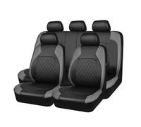 YJTYC 9 PCS Pelle Auto Set coprisedili, per Ford Fiesta | Fiesta Plus/Titanium/St-Line/Active/St 2008-2022 Antiscivolo Coprisedili Auto Traspirante Confortevol Fodere Coprisedili Accessori,Grey