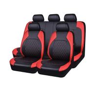 YJTYC 9 PCS Pelle Auto Set coprisedili, per Ford Fiesta | Fiesta Plus/Titanium/St-Line/Active/St 2008-2022 Antiscivolo Coprisedili Auto Traspirante Confortevol Fodere Coprisedili Accessori,Red