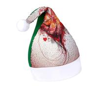 YJWANDL Cappello natalizio morbido e accogliente, con stampa astratta a forma di cuore, cappello divertente perfetto per eventi festivi e celebrazioni invernali