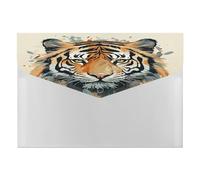YJWANDL Cartella portadocumenti, anno della tigre con stampa del volto di tigre, cartella portadocumenti portatile, resistente, con chiusura a scatto, stile