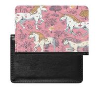 YJWANDL Custodia per passaporto, con stampa unicorni, custodia per passaporto, custodia per passaporto con tasche, stile, taglia unica, minimalista