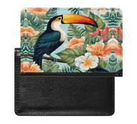 YJWANDL Custodia per passaporto, custodia per passaporto con stampa di uccelli tropicali, custodia per passaporto, custodia per passaporto con tasche, stile, taglia unica, minimalista