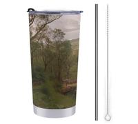 YJWANDL Tazza da caffè da viaggio, stampa parco selvaggio tazza da viaggio isolata tazza da caffè in acciaio inox tazza da caffè tazza da auto tazza da tè da viaggio, stile