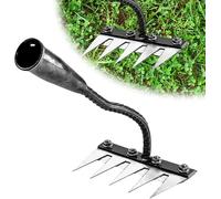 YJWZ Rastrello per Erbacce Manuale, Sarchiatore con Punte Affilate in Acciaio, Estirpatore Erbacce per Orto e Giardino, Zappa Diserbante per Smuovere e Pulire il Terreno, 5/6/7/8 Denti