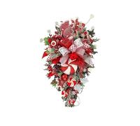 YJXKTAU Autumn Door Wreath Christmas Halloween Decoration Pumpkin Berry Pine Cone Maple Artificial Cloth Rattan Material Home(Silver)