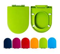 YJYJY Coperchio per WC a Forma di D con Chiusura Ammortizzata 360 mm x 470 mm colorato con sgancio rapido, Facile Installazione dall'alto, Cerniere Regolabili