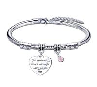 YJYJZX Bracciale Regalo Maestra per Insegnante - Un Bimbo Impara Quando l'Amore Insegna - Originale per Asilo Elementare Medie