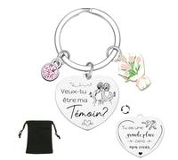 YJYJZX Regalo Testimone Portachiavi Vuoi essere la mia testimone carta - Regalo testimone matrimonio - Richiesta testimone matrimonio annuncio testimone di matrimonio - Richiesta futura testimone