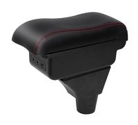 YJYWZH Auto Braccioli compatibile con FIAT PANDA II Bracciolo Scatola Centrale Portaoggetti Interna Nero Appoggio Poggia Braccio Doppio Strato