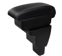 YJYWZH Auto Braccioli compatibile con Hyundai I10 2007-2019 Bracciolo Scatola Centrale Portaoggetti Interna Nero Appoggio Poggia Braccio Doppio Strato