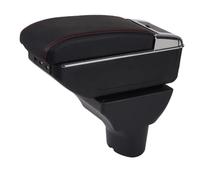 YJYWZH Auto Braccioli compatibile con Hyundai I20 2009-2013 Bracciolo Scatola Centrale Portaoggetti Interna Nero Appoggio Poggia Braccio Doppio Strato