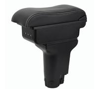 YJYWZH Auto Braccioli Compatible with Fiat 500 Scatola Braccioli 2016-2024 Centrale Portaoggetti Interna Nero Appoggio Poggia Braccio Doppio Strato