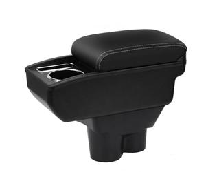 YJYWZH Compatible with Opel CORSA E Braccioli 2014-2019 Bracciolo Doppio Strato Auto Console Centrale Scatola Portaoggetti Supporto del Braccio con Portabevande