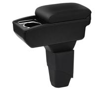 YJYWZH Compatible with Peugeot 206 Braccioli 206 CC Cabrio Bracciolo Auto Console Centrale Scatola Portaoggetti Cuoio Nero Supporto del Braccio con Portabevande