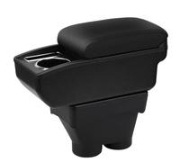 YJYWZH Compatible with Peugeot 208 Braccioli 2012-2018 Bracciolo Auto Console Centrale Scatola Portaoggetti Cuoio Nero Supporto del Braccio con Portabevande