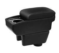 YJYWZH Compatible with Seat Ibiza 6j Braccioli Ibiza 4 IV 2008-2016 Braccioli Auto Bracciolo Console Centrale Scatola Portaoggetti Cuoio Nero Supporto del Braccio con portabevande