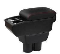 YJYWZH Compatible with Suzuki Jimny Braccioli 1999-2017 Bracciolo Auto Console Centrale Scatola Portaoggetti Cuoio Nero Supporto del Braccio con Portabevande