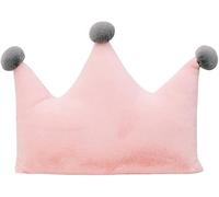 YJZQ Cuscino per testiera con schienale, a forma di corona, da principessa, in peluche posteriore, per divano, multiuso, per supporto per schiena e testa, colore: rosa