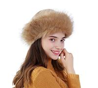 YJZQ Donna Chapka de finta pelliccia, Cappello da trappole Donne Cappuccetto Inverno, Tondo Cappka con Pile