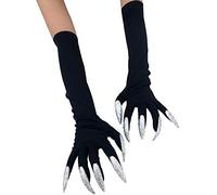 YJZQ Guanti lunghi per adulti con artigli di Halloween, con zampe di animali, con unghie lunghe spaventose, divertenti fantasmi, cosplay, guanti per travestimento per donne e uomini