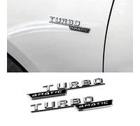 YK ZAOOER 1Pair Turbo 4MATIC Emblem Logo Laterale Fender Sticker Per AMG W176 W169 A180 A200 A250 A209 A160 A45 W221 CLK GLE, Cromo, Adesivo, Automotive Decal, Universale, Auto, Argento Bright