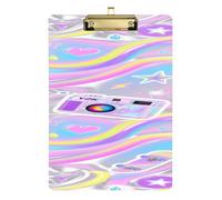 Yk2 Argento Camera Appunti Vinile Trasparente per Studenti Ragazze Bambini Insegnante Appunti Tabla para escribir Dimensioni 9 x 12