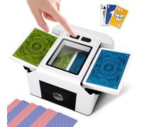 Ykall Mischia Carte Automatico 2000mAh,Mescolatore Carte da Gioco Elettrico per 1-2 Mazzi, Modalità Auto e Manuale, Ricaricabile, Basso Rumore, Card Shuffler per Poker/Blackjac
