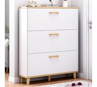 YKCITSQTR Armadi per archiviazione per scarpe corridoio Slim Armadio Armadio Disponti Slimline ， moderno moderno armadio per scarpe con 3 borsetti da 24 paia per l'ingresso o l'armadio (80x24x135cm