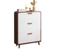 YKCITSQTR Armadi per armadi per le scarpe corridoio Slim Armadio Armadio Disponti Slierline ， Stretto armadio per scarpe in legno, design verticale con 3 cassetti a fuoco, deposito nascosto e ripiani