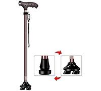 YKCITSQTR Canes Wand Anziani stampelle in Lega di Alluminio a Piedi Multifunzione Luce a 10 velocità Espansione 1 Piede, 4 Piedi, interscambio di Base 72-94 cm Articoli Anziani è così Gentile da Te