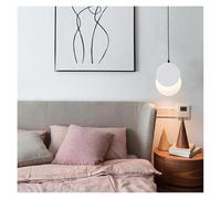 YKCITSQTR Lampadario, Crescent Moon Small Cioncant Lighting Designer Minimalist Designer Restauranti Post-Modern Creative Camera Creative Camera LED lampadario a LED (Bianco 18 cm)