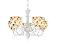 YKCITSQTR Lampadario, lampadari Soggiorno lampadario Camera da Letto Pastorale Studia Ristorante Arte Creativa Rotonda con Shell lattiera