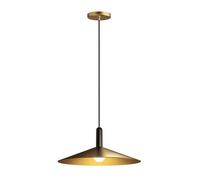 YKCITSQTR Moderno lampadario di Rame Creativo di metà secolo con Sorgente Luminosa E27, Luce a Sospensione in Stile fienile Oro e Nero per Soggiorno, Sala da Pranzo e Decorazione del corridoio 13.7in