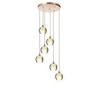 YKCITSQTR Scale lampadari Lunghi Lunghi, Illuminazione a Spirale a grappolo per Il Soggiorno in casa lampadario Bar, Moderna Lampada a Cucina a Spirale cristallina k9/Oro disalmed arrangiata