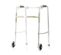 YKCITSQTR Sedia a rotelle Walker, Portafoglio per Anziani Disabilita a Piedi per disabili Supporto a Quattro Zampe in Lega di Riabilitazione in Alluminio Doppia puleggia 59cmx50cmx78cm Non Slitta