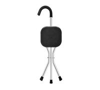 YKCITSQTR Sedie a rotelle, Sgabello Multifunzionale con Le luci a LED Altezza Regolabile treppiede Walker anziana Non Slitta