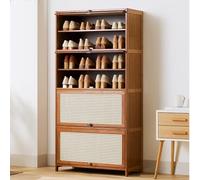 YKCITSQTR Stretto armadio per scarpe a più livelli con carrello ritmo di scarpe alte per il corridoio del soggiorno per la camera da letto - 70 x 33 x 73 cm.