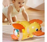 Ykgutilu Anatra strisciante, giocattolo per bambini da 1 anno, con regolazione del suono e della velocità, ricaricabile tramite USB, per bambini da 6 mesi a 5 anni