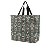 YKHESA Groceries Divertente Bulldog Inglese Stampa Tote Bag Unisex Portatile Shopper Borsa Da Viaggio Shopping Borsa a Tracolla Pieghevole Riutilizzabile Borse della spesa