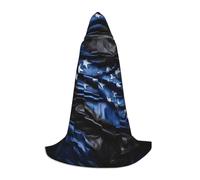 YKJJFVZ American Thin Blue Line Bandiera Stampa Mantello Medievale E Rinascimentale Con Cappuccio, Mago, Vampiro E Costumi Di Halloween