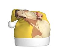 YKJJFVZ Animale Cane Bulldog Francese Stampato Babbo Natale, Cappello di Natale Adulto Unisex, Cappello di Natale per Capodanno Festa Festive