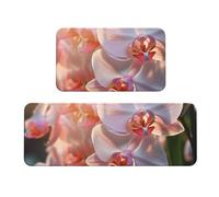 YKJJFVZ Bella stampa orchidea tappetini da cucina per pavimento, set di tappeti da cucina, per vari spazi interni ed esterni