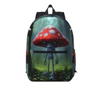 YKJJFVZ Bellissimo zaino con stampa astronauta e aliena, zaino da viaggio, zaino da lavoro, zaino leggero, nero, taglia unica, nero, rozmiar uniwersalny, nero 1, rozmiar uniwersalny, Nero 1, Rozmiar