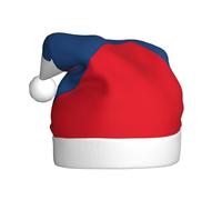 YKJJFVZ Cappello di Babbo Natale stampato bandiera della Repubblica Ceca, cappello di Natale per adulti unisex cappello di Natale per Capodanno Festa di festa