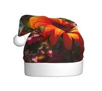 YKJJFVZ Cappello di Babbo Natale stampato colorato brillante da giardino 3, cappello di Natale per adulti unisex cappello di Natale per Capodanno festa