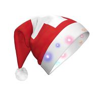 YKJJFVZ Cappello di Natale stampato bandiera svizzera, cappello di Babbo Natale, cappello di festa di Natale classico, per il nuovo anno