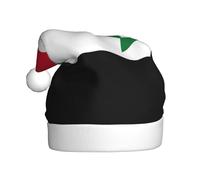 YKJJFVZ Cappello di Natale stampato della Repubblica Araba Siriana, cappello di Natale per adulti unisex, cappello di Natale per Capodanno festivo