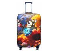 YKJJFVZ Copertura per bagagli da giardino stampata in colori vivaci per viaggi, eleganti e protettivi, Bianco 1, S